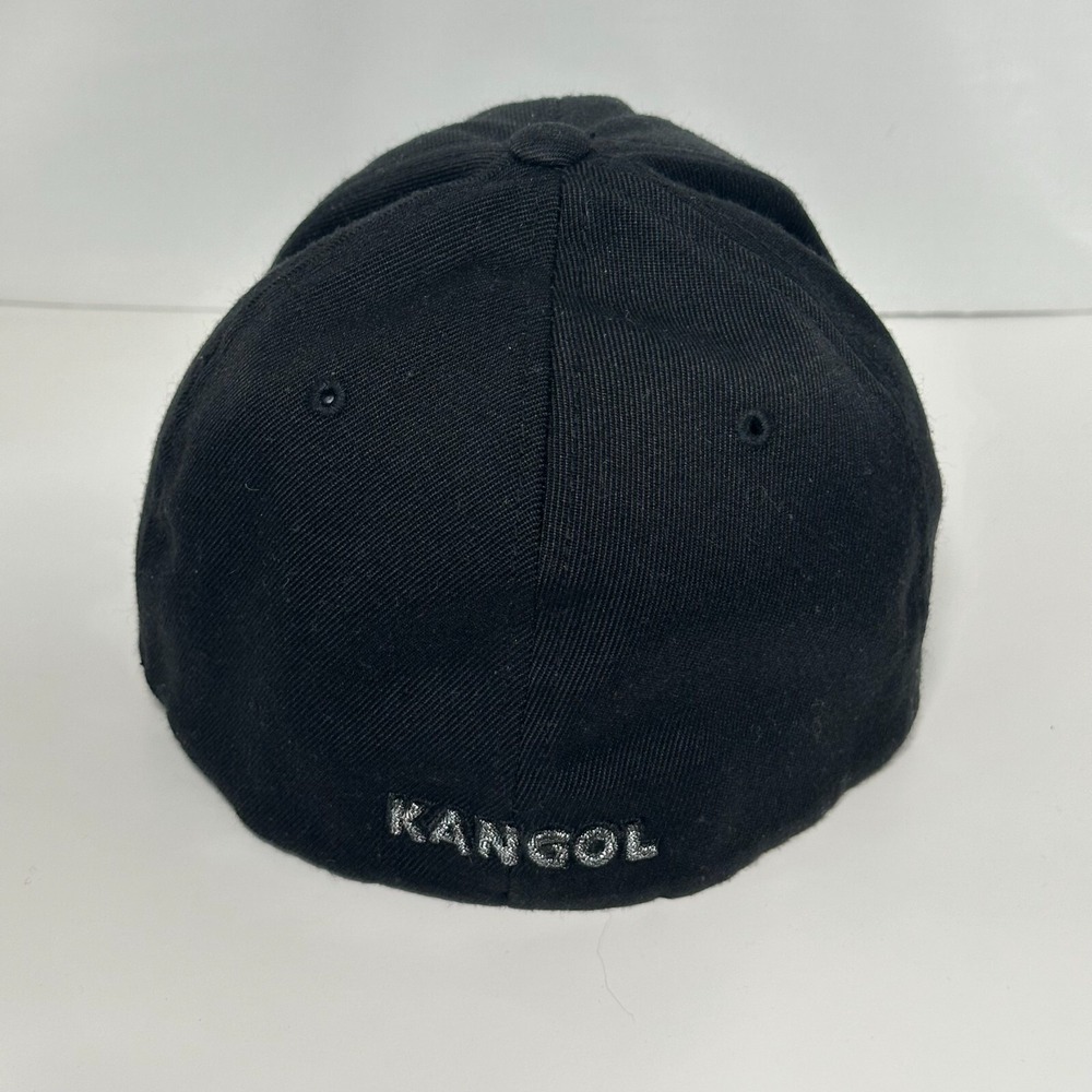 Kangol Baseball Hat Cap Unisex L/XL Wool Flexfit Stretch Black Embroidered Logo - Picture 7 of 11